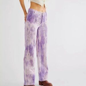 Free People Reese Pitched Straight Cord Jeans in Moonlit Orchid Size 31 NWT